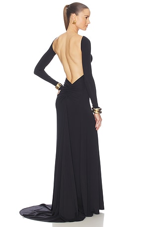 Open Back Long Sleeve Dresses