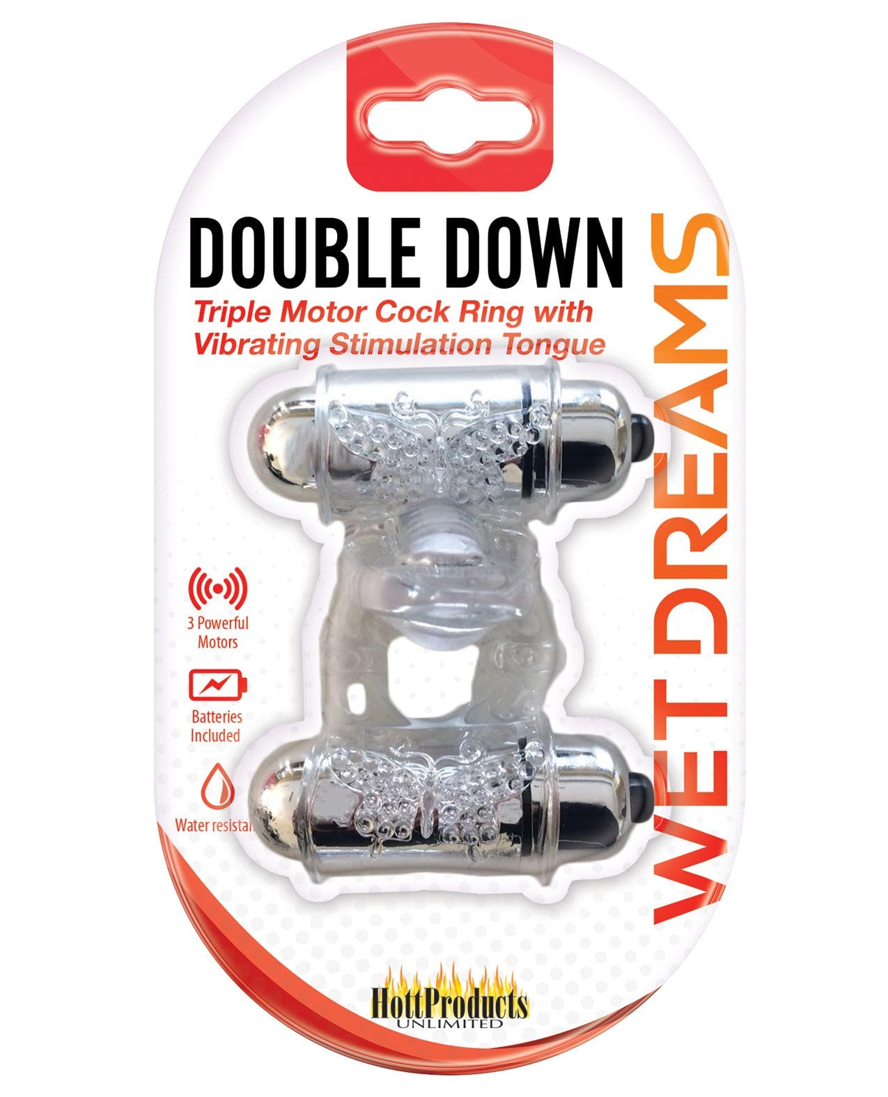 Wet Dreams Wet Dreams Double Down Vibrating Cockring w/Bullet