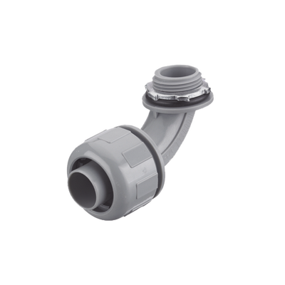 Conector curvo nylon 3/4 in HUB-P0759-NGY UL 94x-2 gris