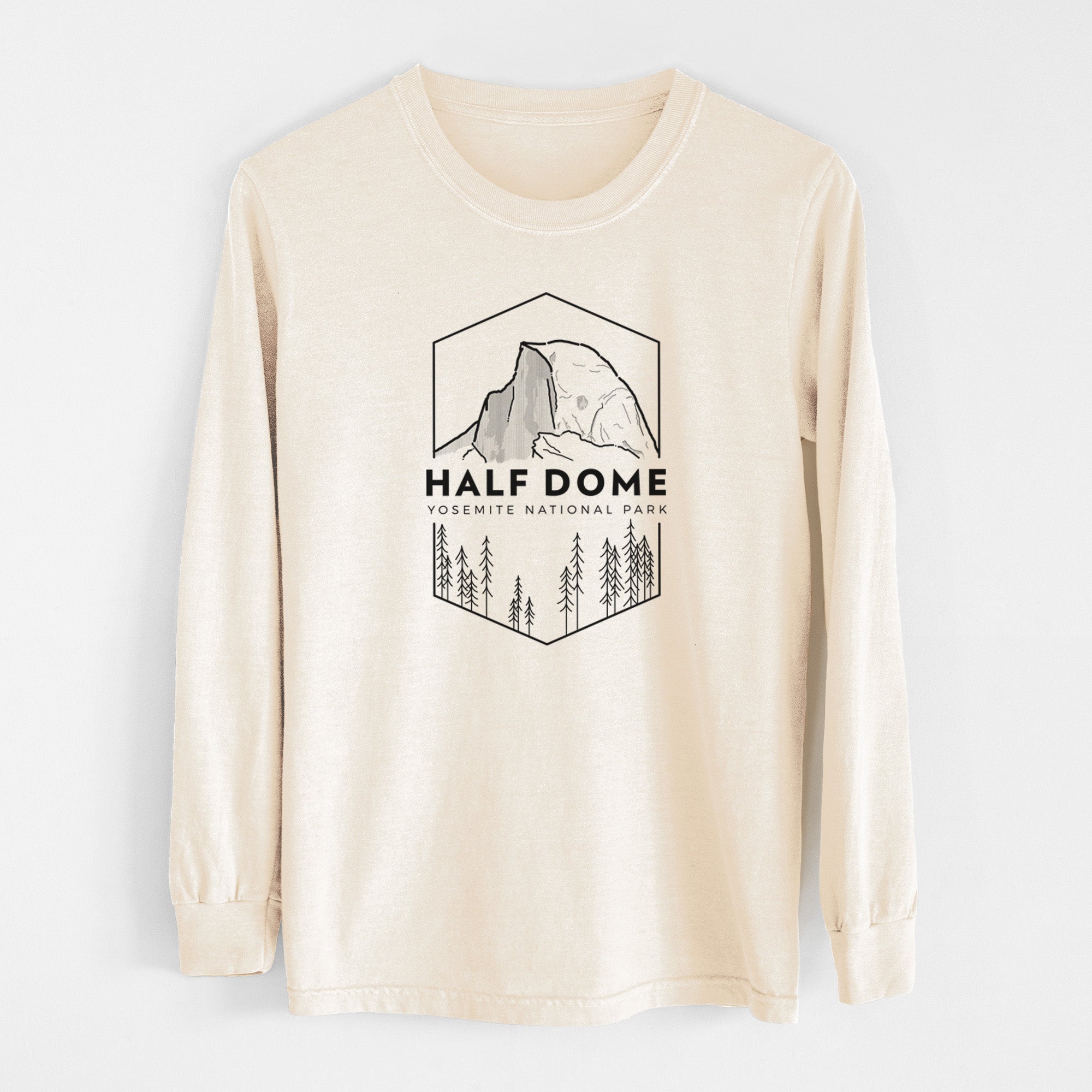 Half Dome - Yosemite National Park - Unisex Comfort Colors 100% Cotton Long Sleeve