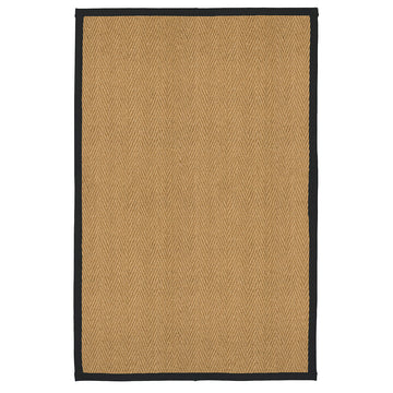 Herringbone Black 150 x 100cm Area Rug