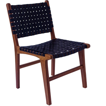 Eetkamerstoel zwart leer