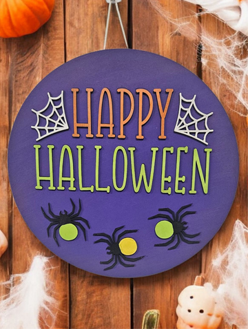 Happy Halloween with Spiders and Web