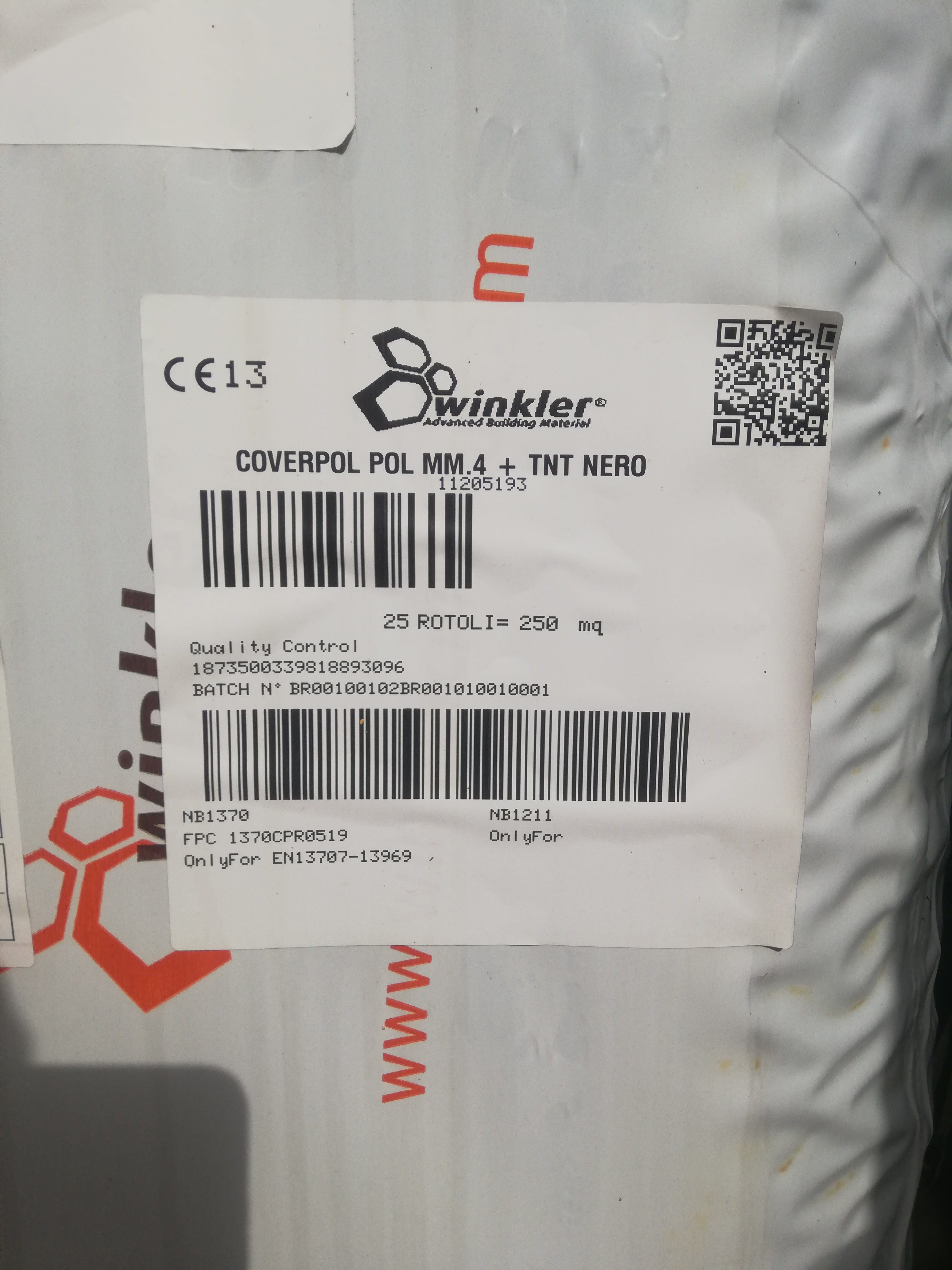 Guaina Coverpol Poliestere MM. 4 +TNT Nero - 5° Winkler