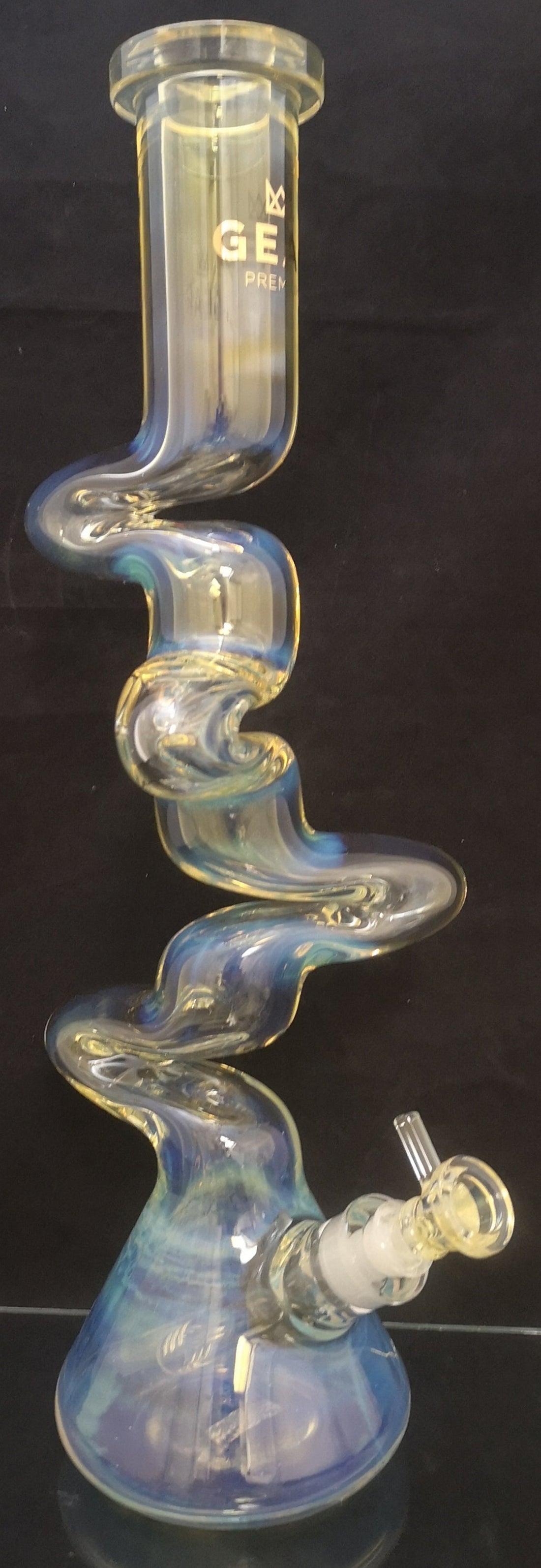 Gear Premium - 18" 9mm Zorro Beaker 4 Kink Zong Bong - Color Changing
