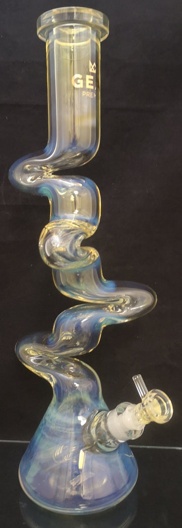 Gear Premium - 18" 9mm Zorro Beaker 4 Kink Zong Bong - Color Changing