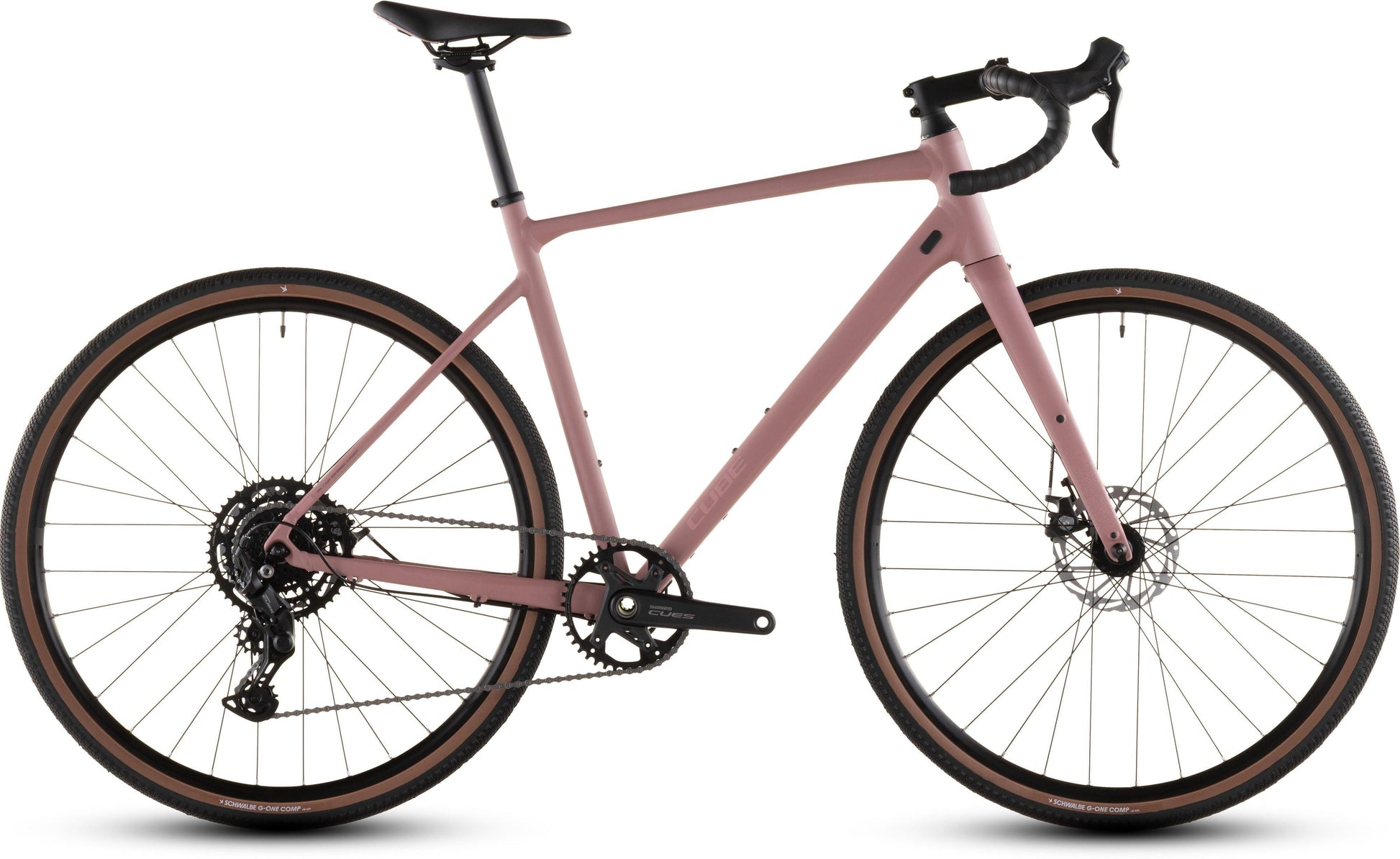 CUBE Nuroad ONE ruby´n´puce Gravelbike in Rosa mit Dropbar und Scheibenbremsen
