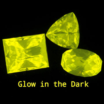 Glow in the Dark GAGG Lumogarnet High Glow Loose Faceted Stones