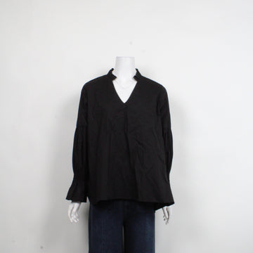 Carolina Black Ruffle Blouse
