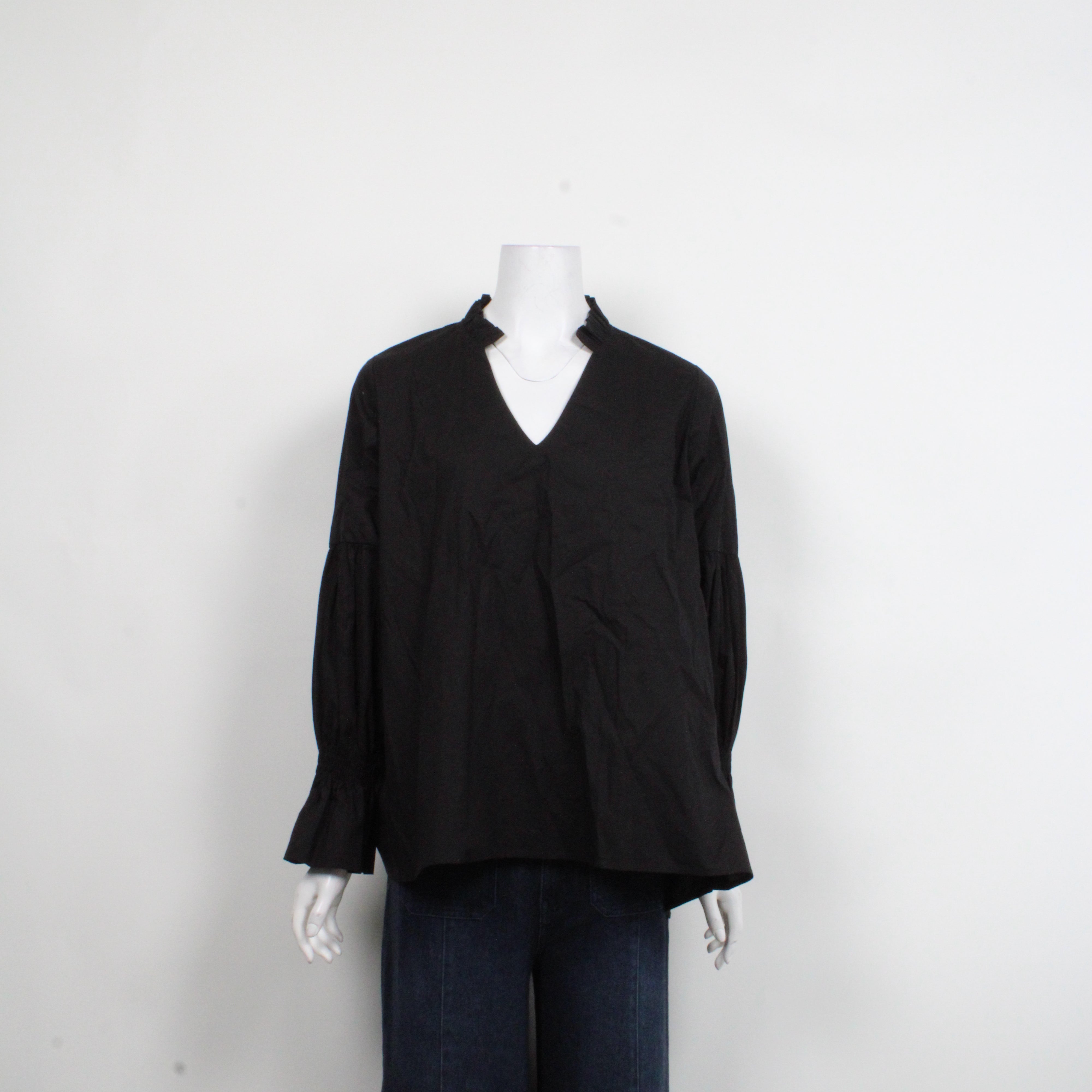Carolina Black Ruffle Blouse