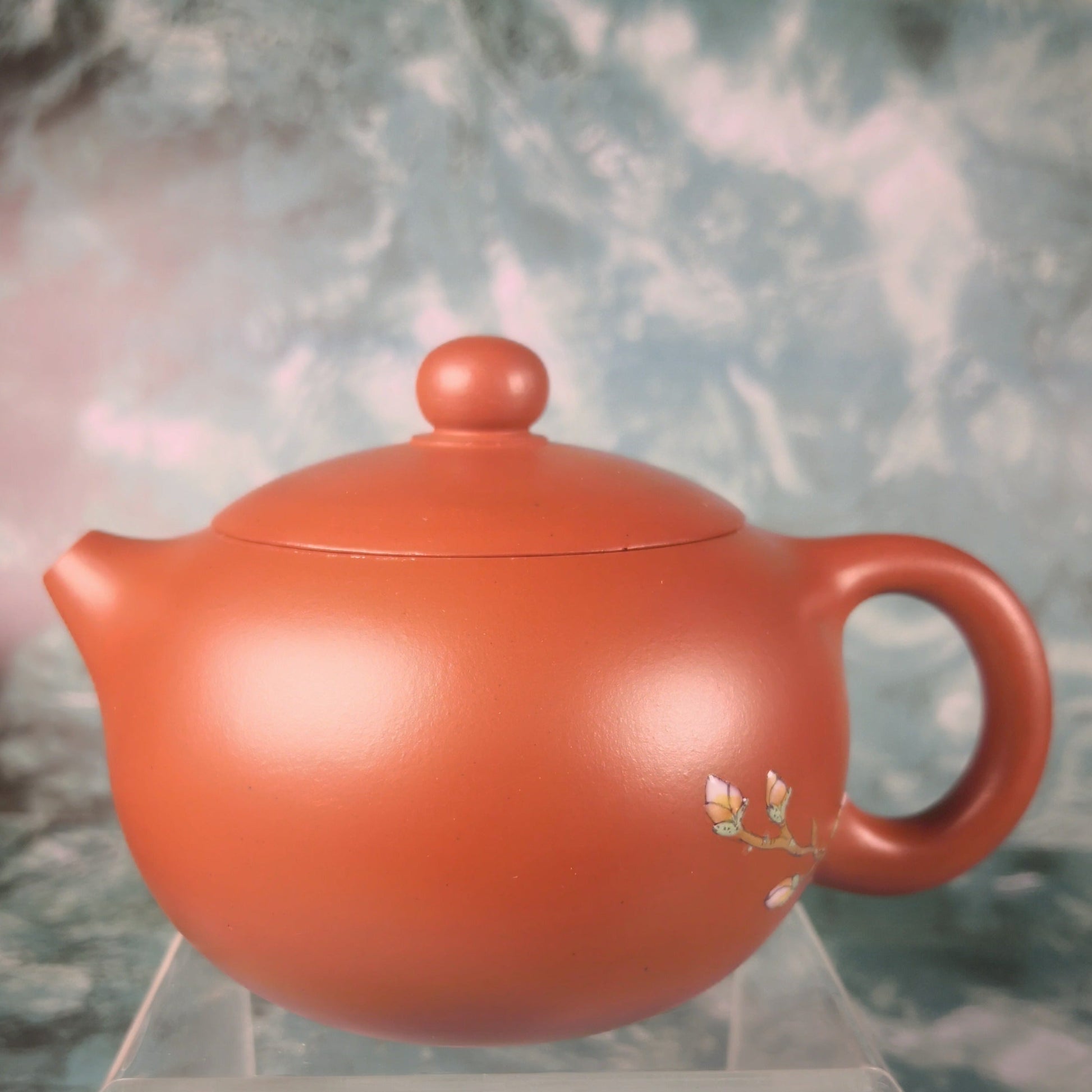 Zisha teapot Xi Shi,handmade by Artist Level 2, CAO Lan Fang 曹兰芳 L2-2011  “大红袍” 西施壶 - Old Village Puer 老寨古茶