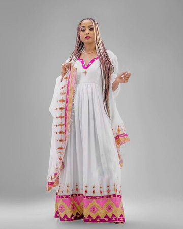 Graceful Design Habesha Dress Simple Habesha Kemis Ethiopian Dress Style