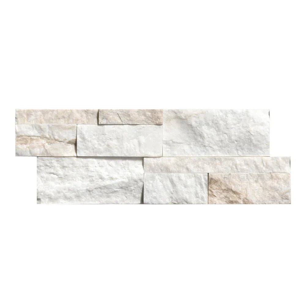 MSI XL Rockmount Arabescato Venato 9"x24" Natural Stacked Stone Ledger Panel Wall Tile