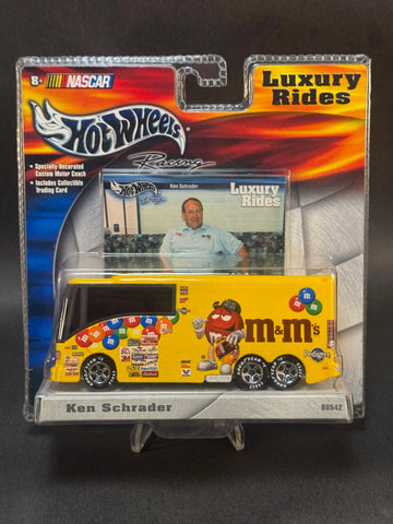 2002 Hot Wheels Racing NASCAR Luxury Rides M&M's Ken Schrader, Yellow