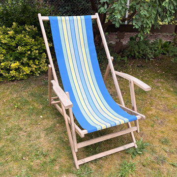 Vintage houten strandstoel