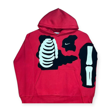 HOODIE NIKE HUESOS ROJO OVERSIZE