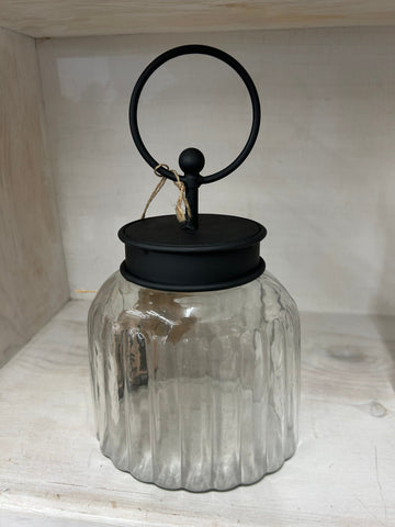 The Porch Round Top Oval Jar with Finial Lid