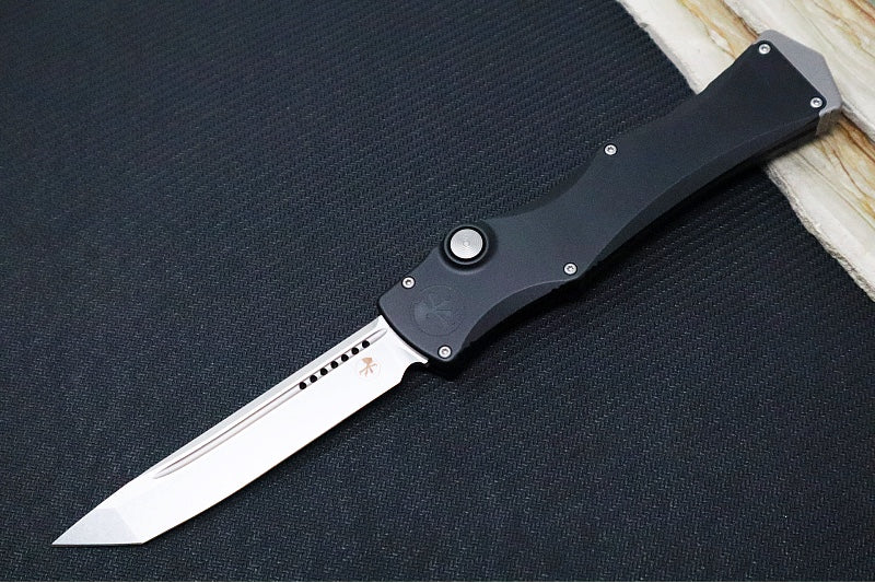 Microtech Marfione Select Microtech Halo IV Signature Series OTF - Tanto Blade / Hardcoat Anodized Alloy Handle with Double Vapor Blasted Stainless Steel Hardware 1151-10MS1 - Northwest Knives