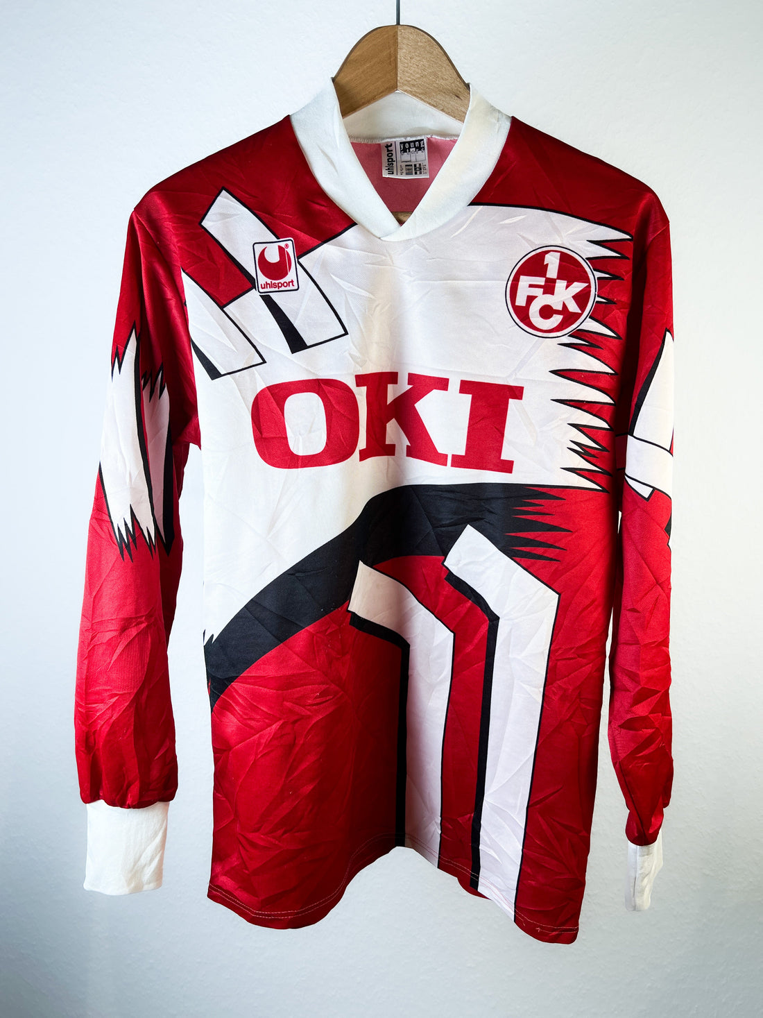 1. FC Kaiserslautern 1992/93 Langarm Heimtrikot – #11 (OKI) – M