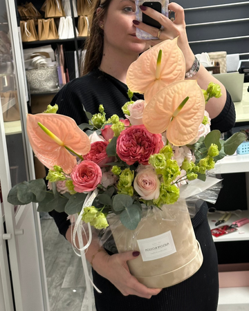 "Peach anthurium" box Anthurium Gift Box