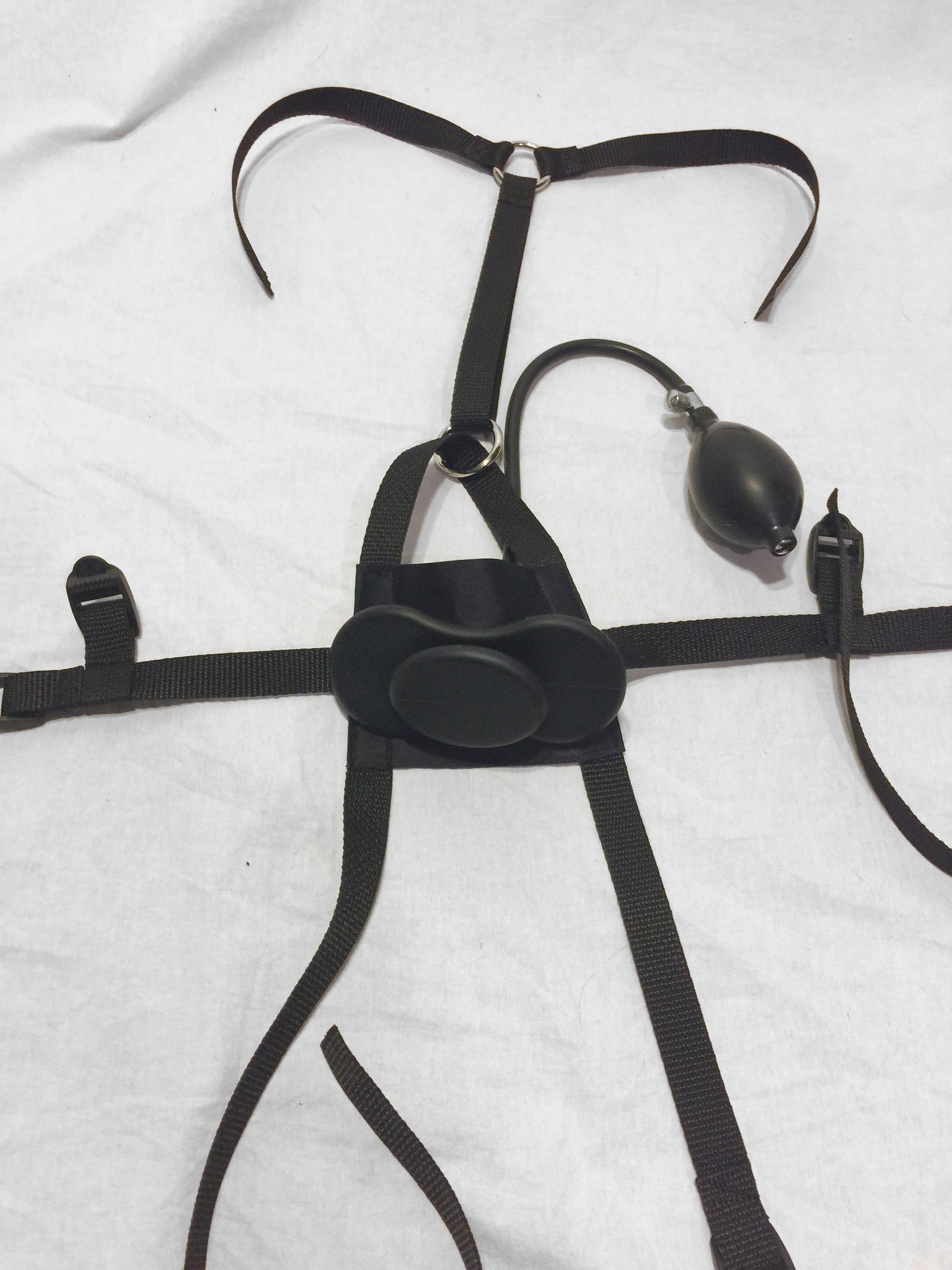 Neoprene or Darlex Panel Gag (Trainer Style, Inflatable Butterfly Gag) - Bondage Webbing