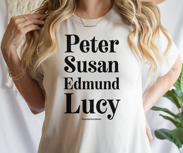 Peter Susan Edmund Lucy, Narnia Shirt, C.S. Lewis, The Chronicles of Narnia, Pevensie Children