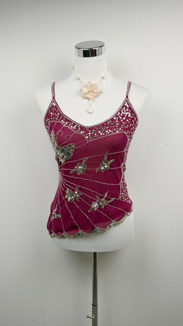 Midnight Berry Butterfly Top