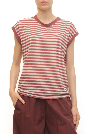 LEVH - T-shirt Tricia - riga rosa/bordx