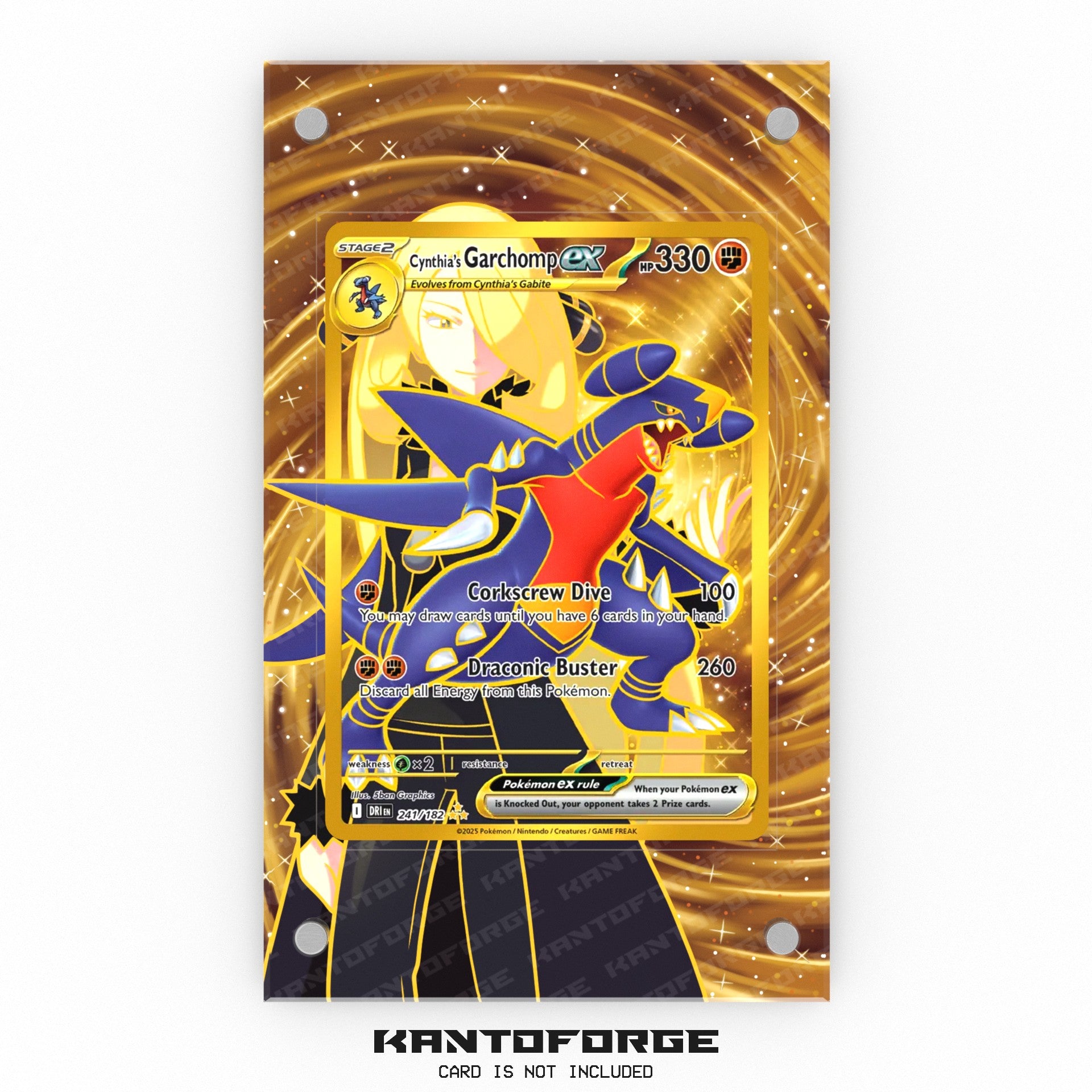 Cynthia's Garchomp ex 241/182 - Pokémon Extended Artwork Display Case