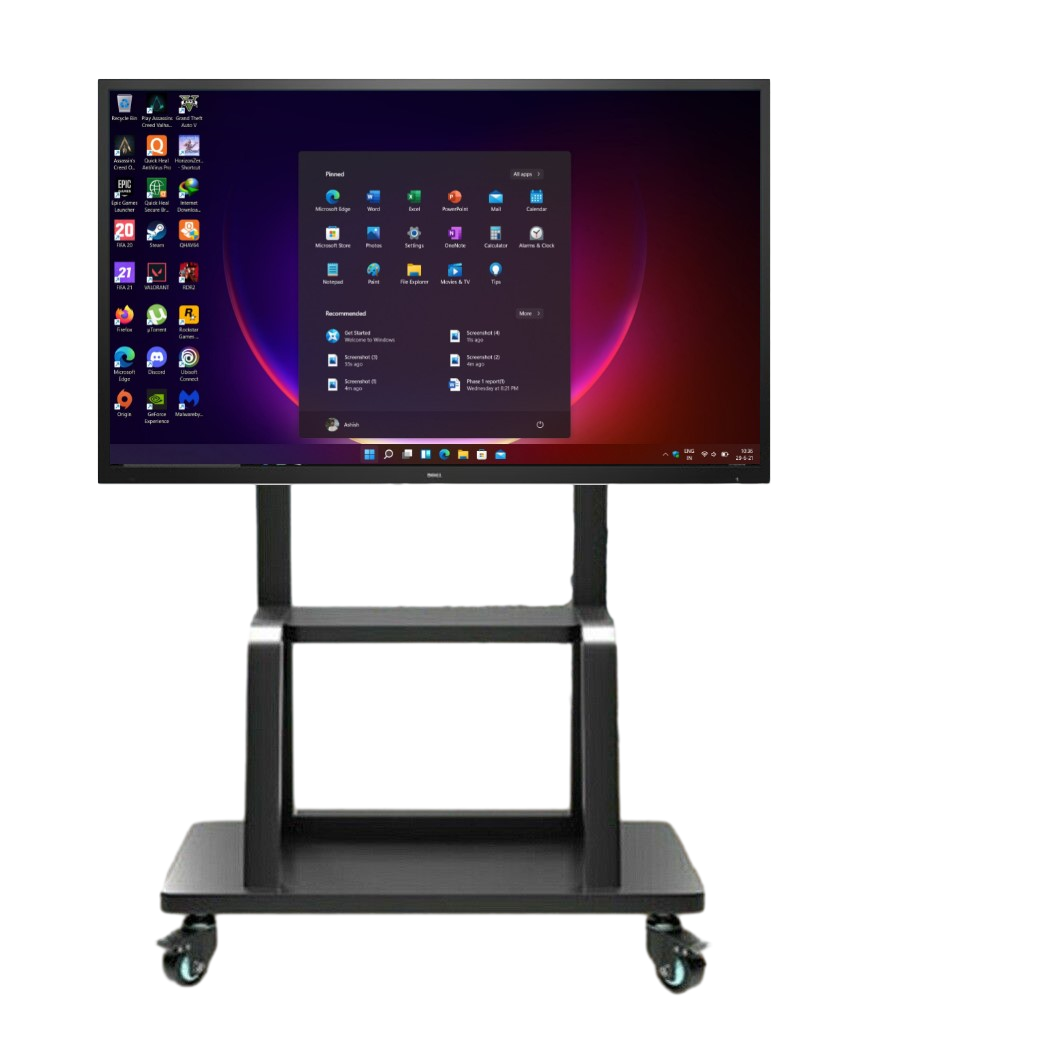 Promethean ActivPanel Mobile Stand (Rolling Cart) | Interactive Whiteboard Floor Stand – 5-Year Guarantee