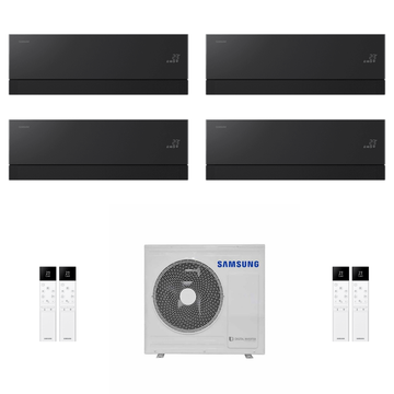 Condizionatore Climatizzatore Samsung Quadri Split Inverter Windfree Première+ Plus R-32 7000+7000+7000+7000 BTU Soapstone Charcoal Wi-Fi Integrato Con AJ080TXJ4KG/EU 7+7+7+7