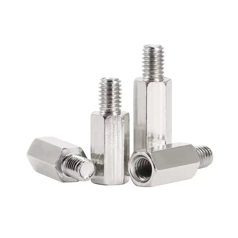 1/2" Hex Size #10-32 Thread 6" Length Hexagon Male Female Standoffs 304 Stainless Steel,5pcs/pack