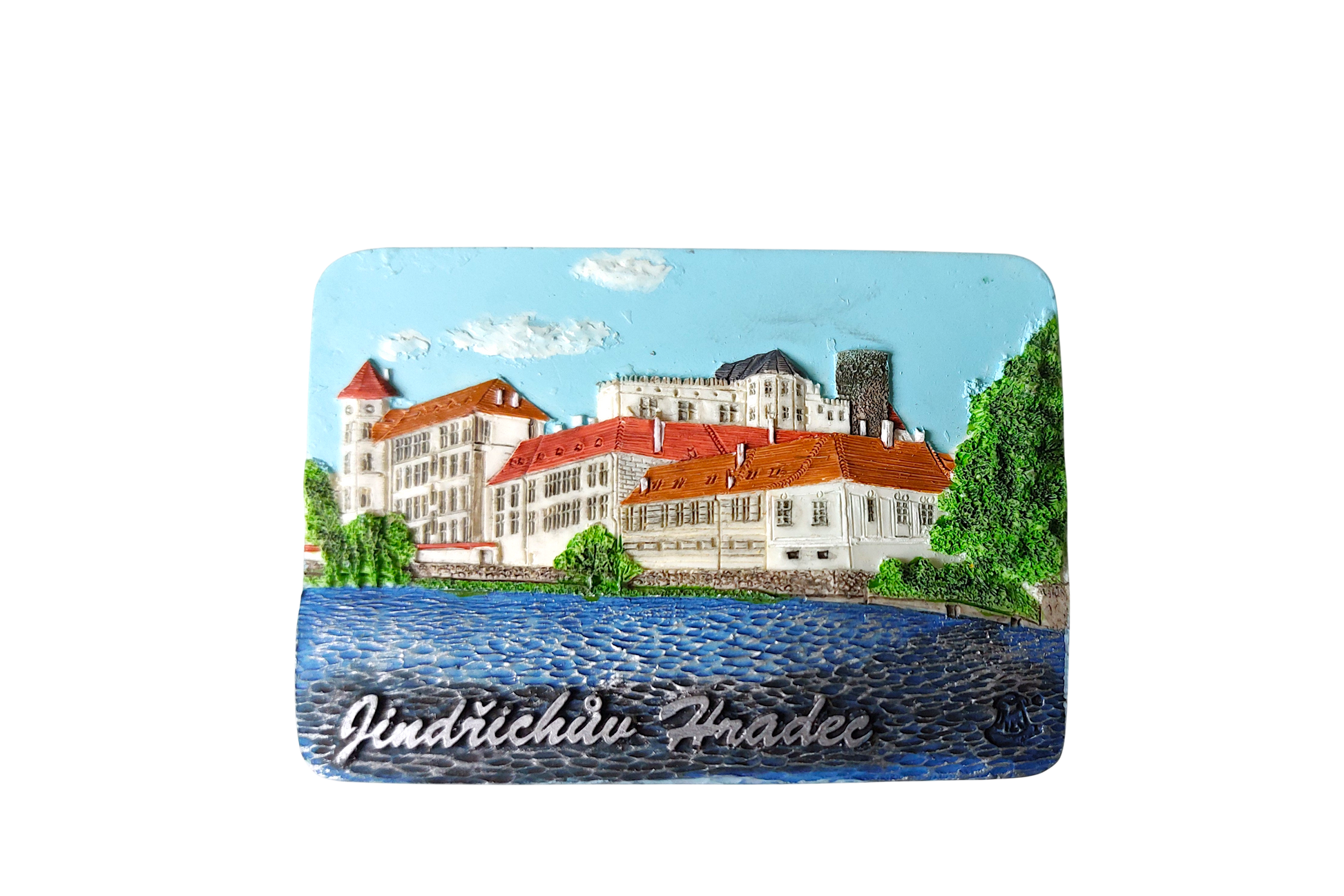 Ceramic magnet with Jindřichův Hradec Castle design – Prague Judaica. - Default Title - Prague Judaica