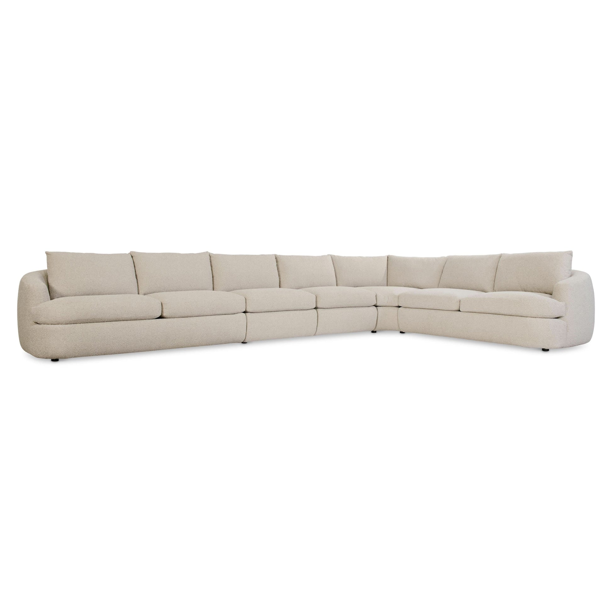 Bernhardt Jules Fabric Sectional – Curved Performance Sectional Sofa