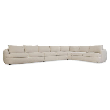 Bernhardt Jules Fabric Sectional – Curved Performance Sectional Sofa