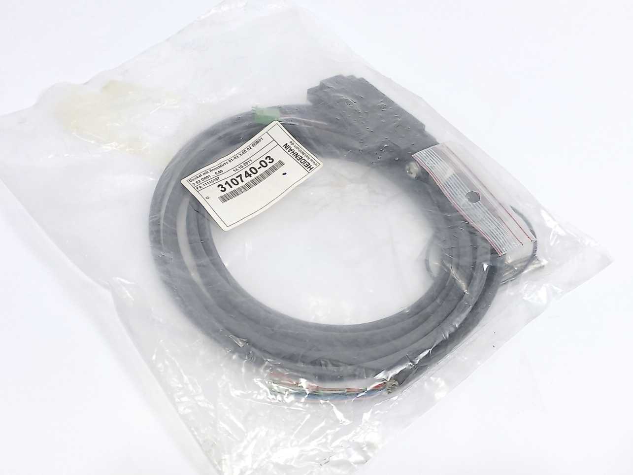 HEIDENHAIN 310740-03 01-03 3.00 02 0DB012 02 D001 .. 0.00 Cover w/ Connection 3m