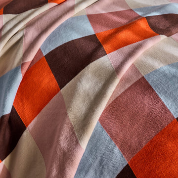 Abstract Orange Throws - Keava Knitted Throw Orange MADE
