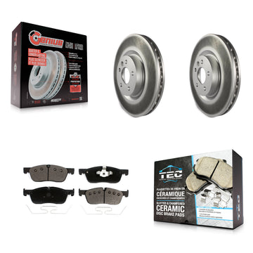 Front Coat Disc Brake Rotor Ceramic Pad Kit For Land Rover Discovery Sport Range