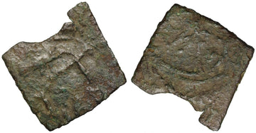 Ireland, siege town issue, Youghal 1646 brass square Farthing