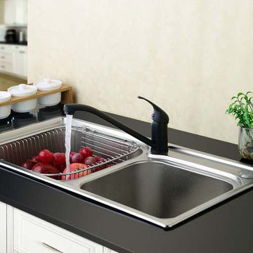 Hapilife® Comtemporary  Single Lever Kitchen Tap- Matte Black
