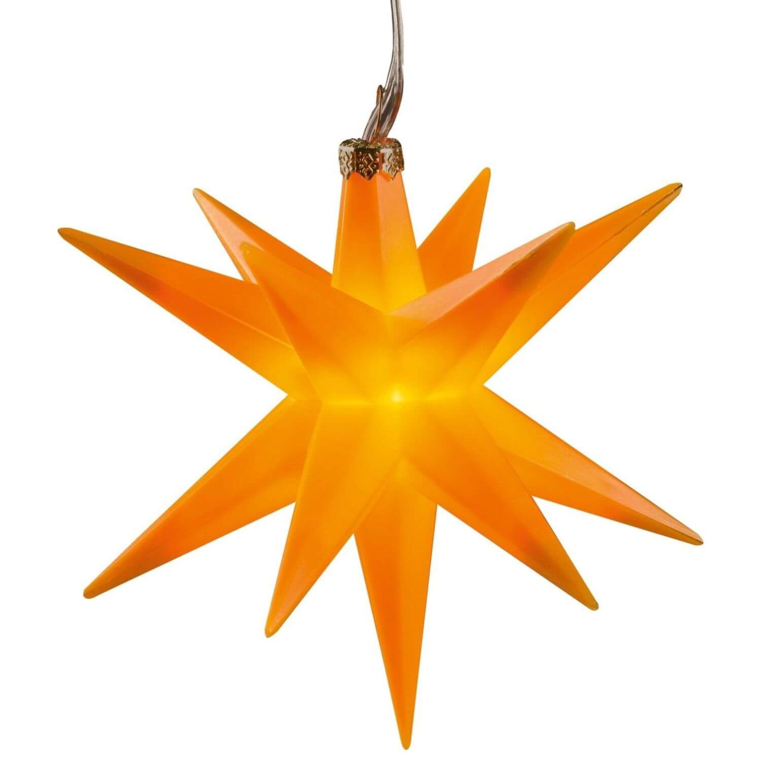 LED Adventsstern Ø 8 cm, gelb, batteriebetrieben