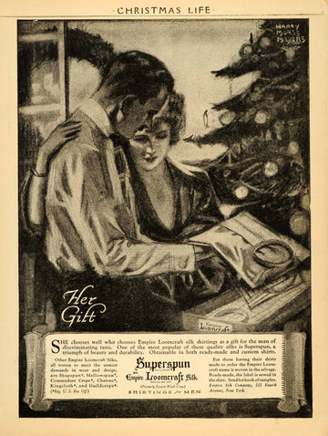 1919 Ad Christmas Gift Empire Silk Shirt Harry Meyers - ORIGINAL ADVERTISING LF2