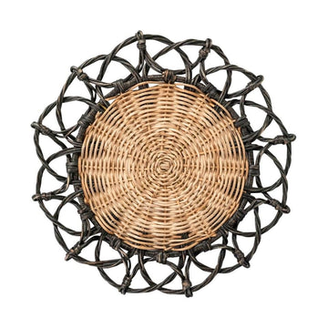 Provence Rattan Black Placemat