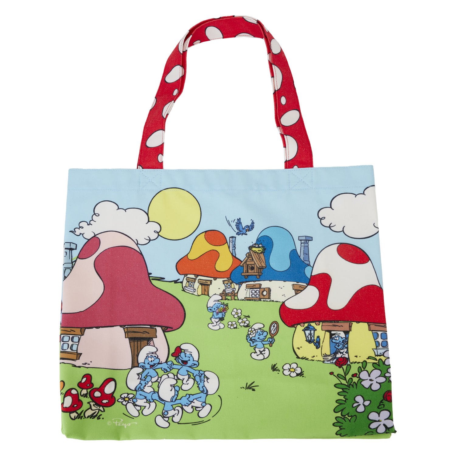 Loungefly Smurfs - Village Life Canvas Tote