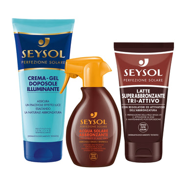 Seysol Kit Abbronzatura Perfetta Latte Super abbronzante,acqua solare e doposole