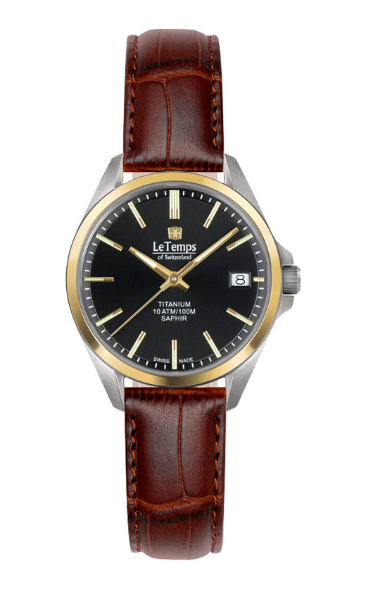 LeTemps TITANIUM LADY SAPHIR QUARZ WATCH 100M