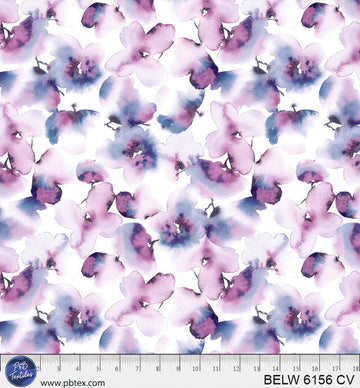 Lavender / Purple Floral Butterfly Belle 108" BELW-6156-CV Cotton Wideback Fabric Per Yard - Prismatic Fiber Arts