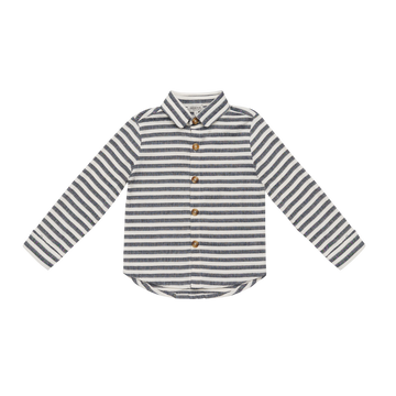 Leom Shirt | Blue Marine - White Striped