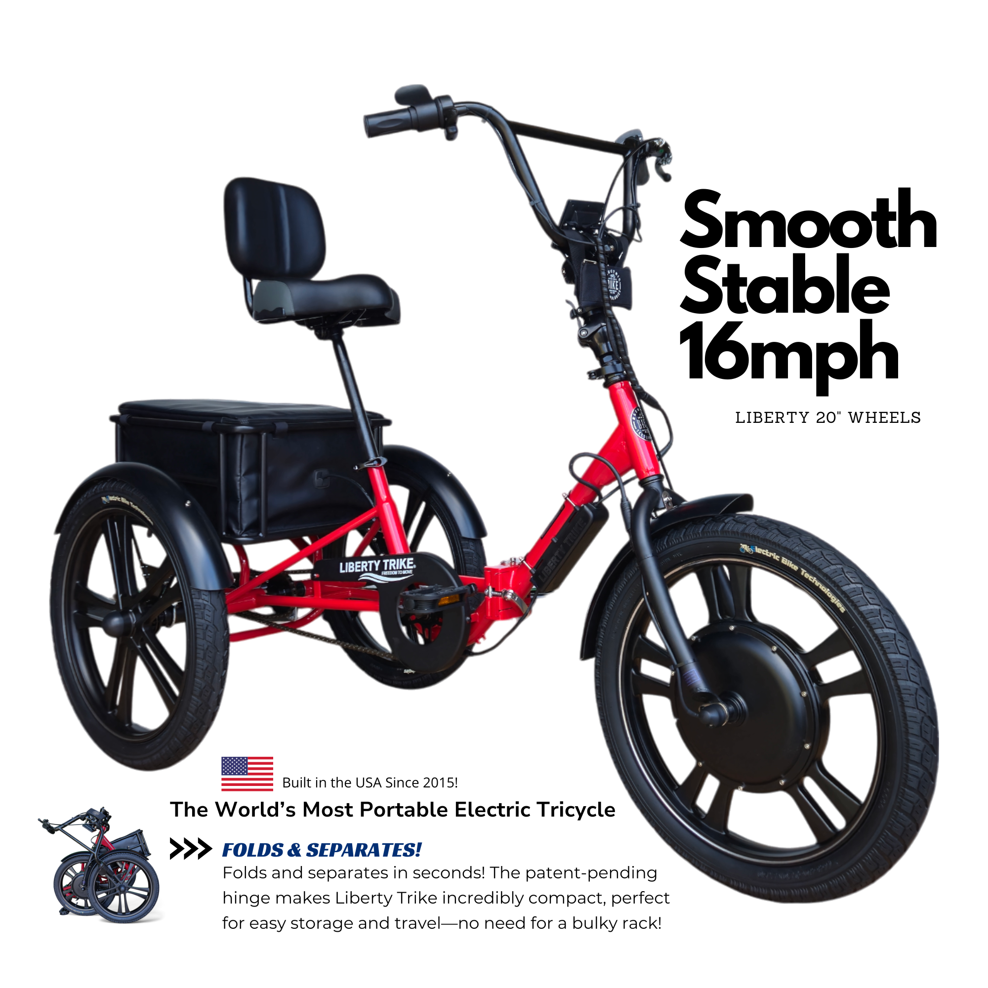 Liberty Trike Freedom – 20” Electric Tricycle