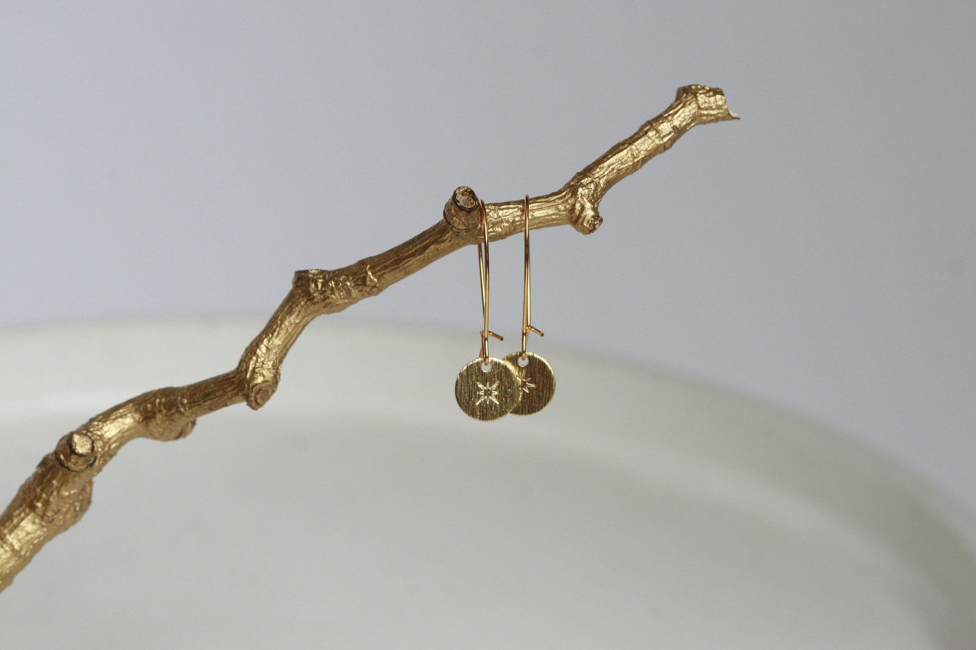 Delicate Brass Night-Sky Earrings | Stargazing - Kaiko Studio